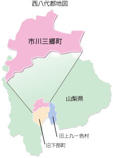 西八代郡地図